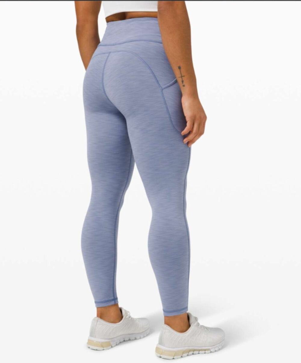 LULULEMON Invigorate Heather Water Drop Tights Mid-Rise Waistband Pull-On Size 6